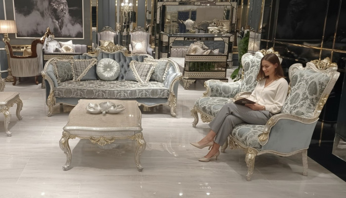 Sofagarnitur 3+1+1 Sëtzer Luxus Sofa Fotell Stoff Grupp Garnitur Wunnzëmmer