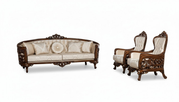Garnitur Grupp Sofagarnitur 3+1+1 Sëtz Sofa Fauteuil Sofas Stoff Wunnzëmmer 3tlg