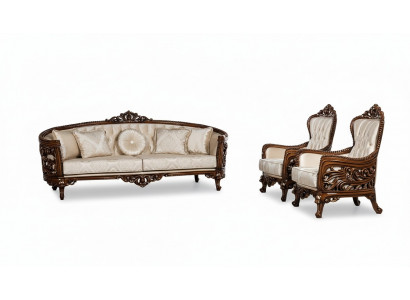 Garnitur Grupp Sofagarnitur 3+1+1 Sëtz Sofa Fauteuil Sofas Stoff Wunnzëmmer 3tlg