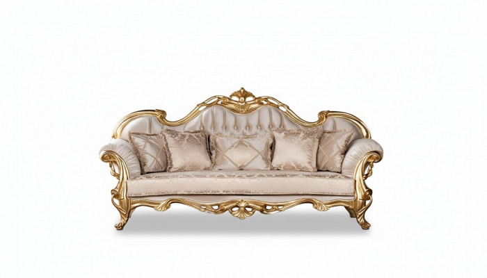 Dräisëtzer Canapé 3 Sëtzer Canapé Couchen Stoft Stil Barock Rokoko Miwwelen