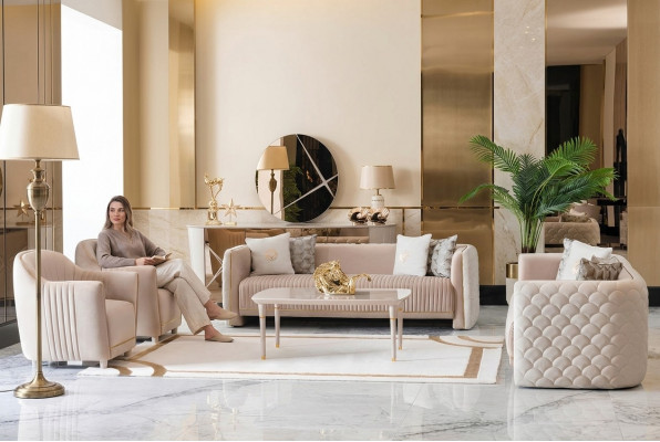 Canapé Couchage Samt Polster Sëtz 3311 Sëtzer Design Canapéen Sofas Holz Nei Garnitur