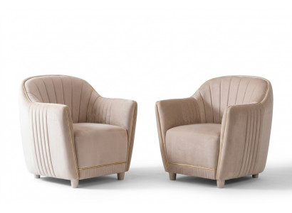 Canapé 1 Sëtz Polster Material Holz Modern Stull Sëtzbezuch Designer Textil Neit