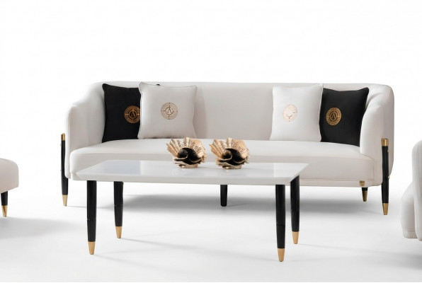 Design Canapé 3 Sëtzer Design 210cm Luxus Canapéen Couch 3er Nei Textilcanapé Miwwelen