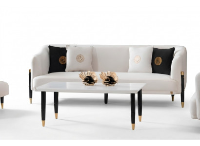 Design Canapé 3 Sëtzer Design 210cm Luxus Canapéen Couch 3er Nei Textilcanapé Miwwelen