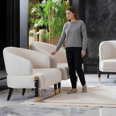 Këssen Modern Einsëtzeger Designer Grau Relax Nei Wunnzëmmer Luxus Sëtz Hotel