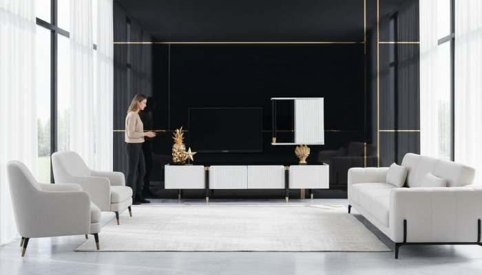 Sideboard Schaf tv Holz Lowboard Kommode Design Miwwelen Nei Wunnwand rtv Schaf