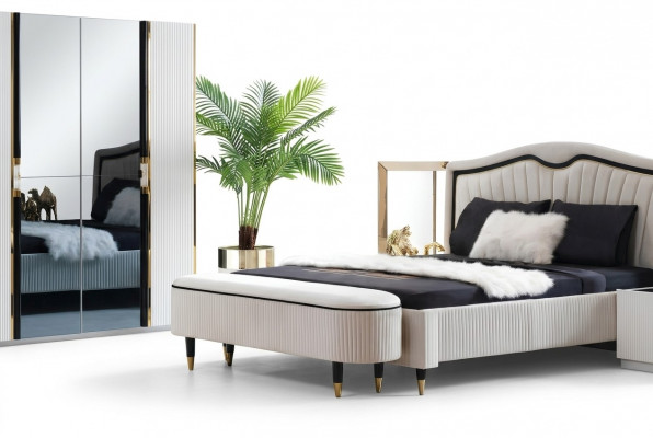 Hocker Polster Sëtz Design Textil Relax Luxus Fousshocker Sofa Sëtzbank Stoff