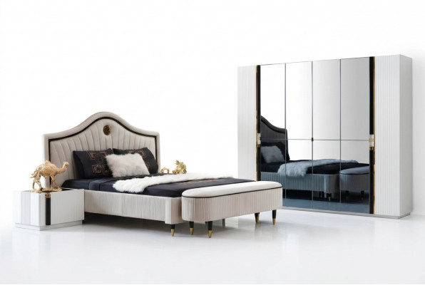 Schlofzëmmer Design Bett Luxus Better Nei Duebel Polster Miwwelen Hotel Bestietnes Design