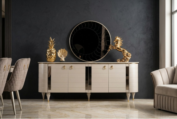 Kommode Spigel Holz Kommouden Garnitur Modern Schaf Konsol Miwwelen Nei Set 2tlg