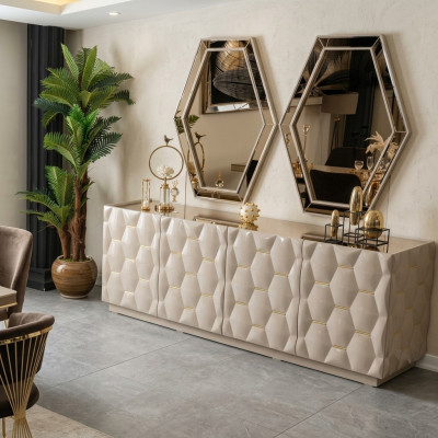 Sideboard Spigel Anrichte Schaf 3tlg. Konsolendësch Edel Design Konsol Holz