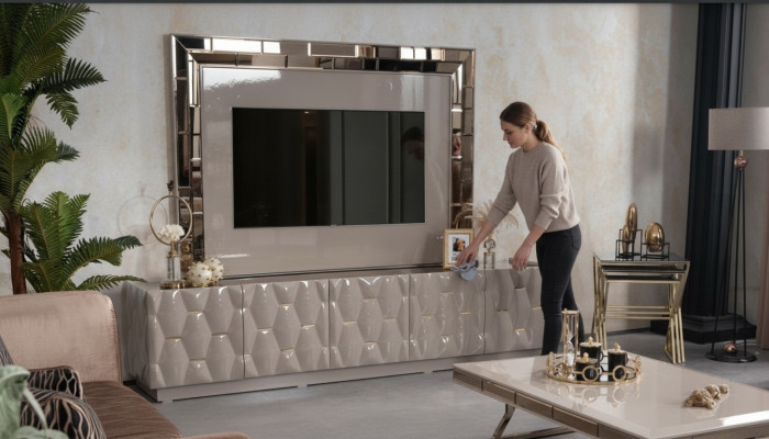 Sideboard RTV Kommode TV Schaf Lowboard TV Miwwel TV Rahme Wunnzëmmer Schaf
