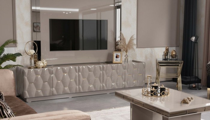 Niddreg Schief Mëbel Säitsech aus Holz Italienesch Kommode Säitsech Wunnzëmmer Designs
