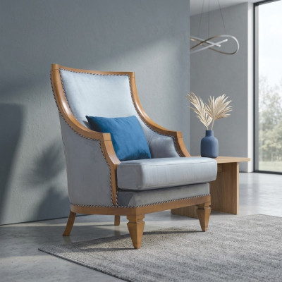 Moderne Gro Sëtz Textil Eenzelstull Lieder 1-Sëtzer Wunnzëmmer Nei