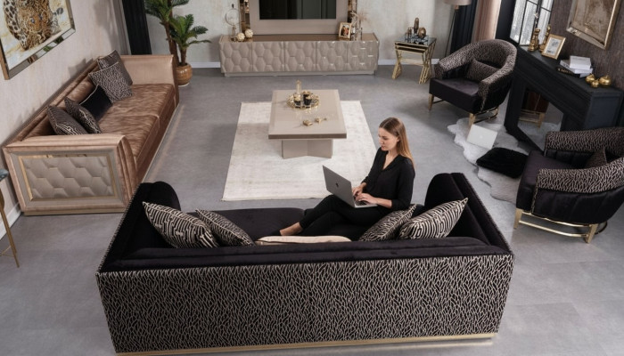 Sofagarnitur 3+3+1+1 Sëtzer Polstersofa Wunnlandschaft Sofen Couch