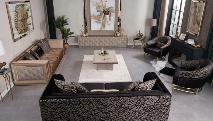 Sofagarnitur 3+3+1+1 Sëtzer Polstersofa Wunnlandschaft Sofen Couch