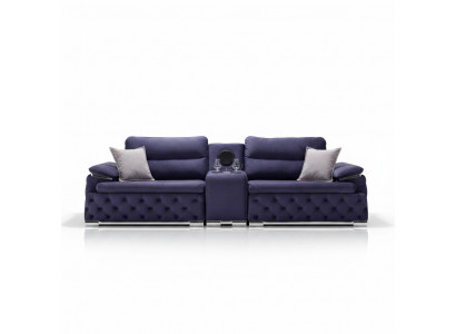 Chesterfield Still Sofas Couch Polsterung 4 Platzen Lila Design XXL Grouss Sofa Couch