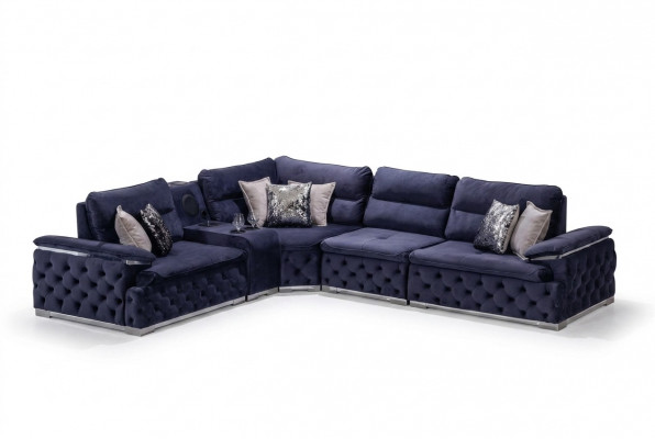 Design-Eckcanapé Stoff L-Form Modernen Stil Polsterméubel Wunnzëmmer Grupp
