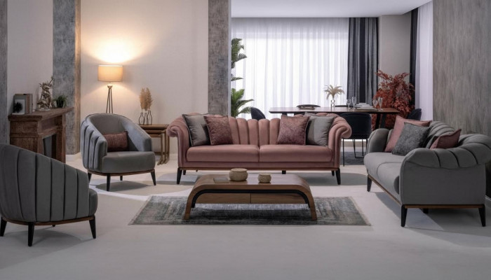 Sofagarnitur Canapé Polster 3311 Sëtzer Set Design Canapéen Polster