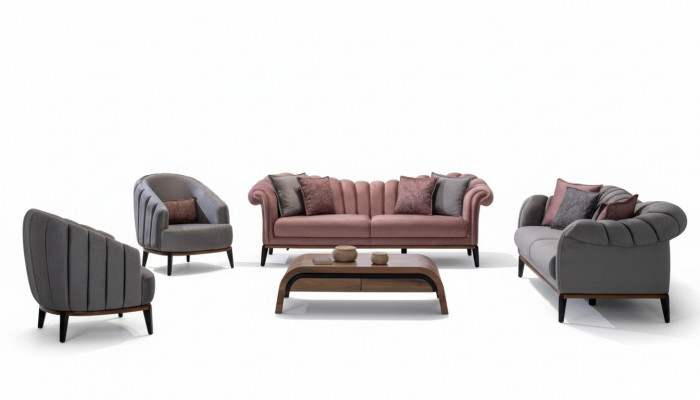 Sofagarnitur Canapé Polster 3311 Sëtzer Set Design Canapéen Polster