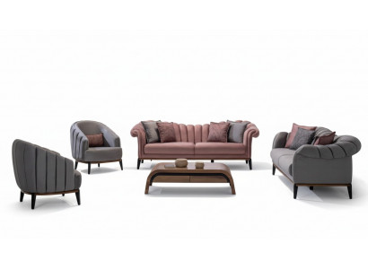 Sofagarnitur Canapé Polster 3311 Sëtzer Set Design Canapéen Polster