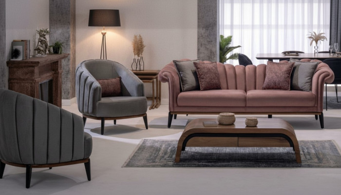 Sofasett 311 Sëtzer Set Design Sofa Polster Canapéën Canapé Modern Garnitur