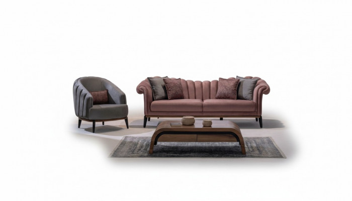 Sofasett 311 Sëtzer Set Design Sofa Polster Canapéën Canapé Modern Garnitur