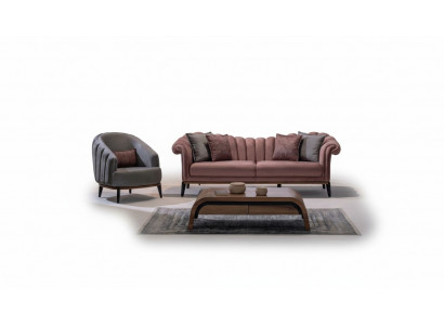 Sofasett 311 Sëtzer Set Design Sofa Polster Canapéën Canapé Modern Garnitur
