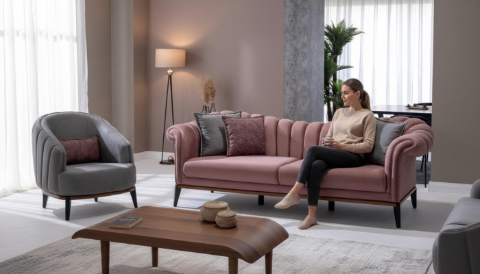 Designer Canapéen Sofas Garnitur Sofa 3 Sëtzer + 1 Sëtzer Sofa Garnitur Polster