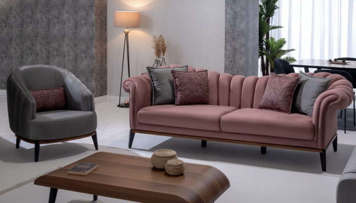 Designer Canapéen Sofas Garnitur Sofa 3 Sëtzer + 1 Sëtzer Sofa Garnitur Polster