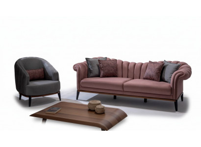 Designer Canapéen Sofas Garnitur Sofa 3 Sëtzer + 1 Sëtzer Sofa Garnitur Polster
