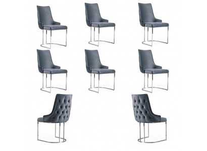 Iesszëmmer Still Chesterfield Lehnstull Modern Garnitur 6x Stull Set Grupp Neien