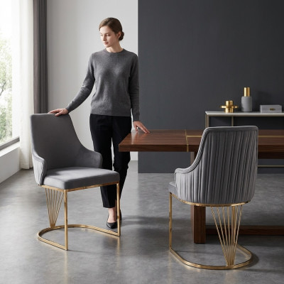 Iesszëmmer Lehnstuhl italienesche Stil Polsterstull Luxus Stull Stullen Wunnzëmmer