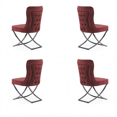 Iesszëmmer Still Garnitur Fauteuil Design 4x Still Set Grupp Polsterung