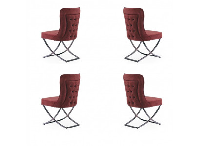 Iesszëmmer Still Garnitur Fauteuil Design 4x Still Set Grupp Polsterung