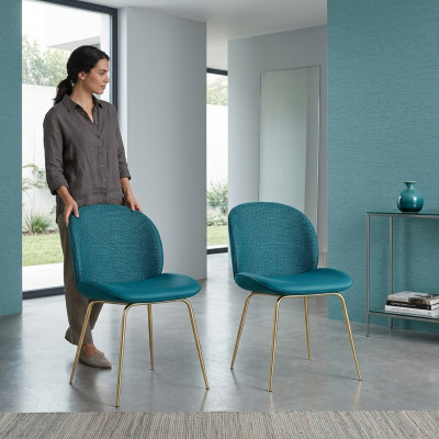 2x Stull Grupp Stüller Garnitur Textil Stoff Nei Gepolstert Iesszëmmer