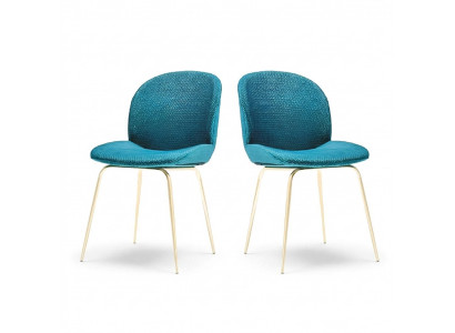 2x Stull Grupp Stüller Garnitur Textil Stoff Nei Gepolstert Iesszëmmer