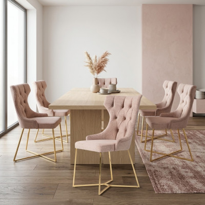 Lehnstull Restaurant Industrie 6x Design Still Sëtzpolster Set Chesterfield