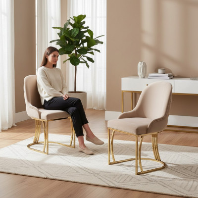 Setzt 6 Sessel Still Design Metall Stoff Polster Still Iesszëmmer Textil