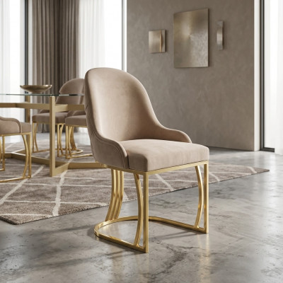 Setzt 6 Sessel Still Design Metall Stoff Polster Still Iesszëmmer Textil