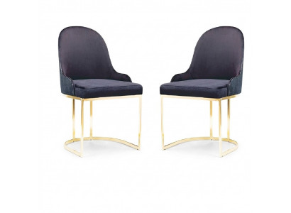Iesszëmmer Miwwel Set 2x Stull Luxus Nei Blo Elegant Modern Stull Holz