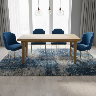 Garnitur Set 6x Iesszëmmer Stull Sëtz Grupp Still Textil Polster