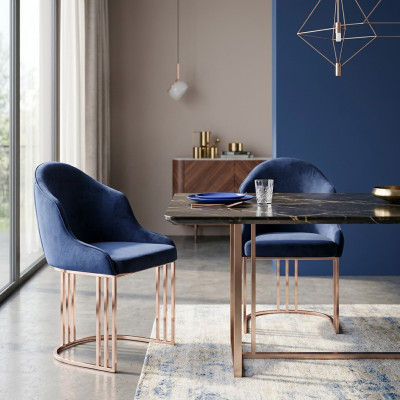 Iesszëmmer 1x Stull Still Polster Textil Modern Designer Lehn Sëtz