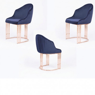Designer Lehnstull Luxe Iesszëmmer 2x Still Mat Polsterstoff Textil