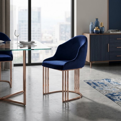 Designer Sëtz Luxus Iesszëmmer 4x Stull Still Polster Textil Modern.