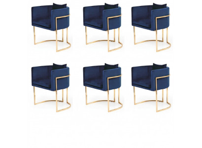 GruppTextil Gepolstert Stillen Gastro Iesssall Stëbs Design Set 6 Stull