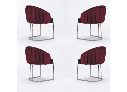 Iesszëmmer 4 x Stull Design Polstersëtz Still Garnitur Fauteuil Lounge