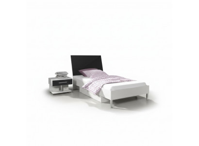 Kandenzëmmer 2-Stéck Set Héichbett Kleederschaf Héichglanz Jugendzëmmer Miwwelen Neit
