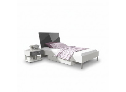 Bett + Nuetsdësch - Kannerzëmmer Schlofzëmmer Miwwelen Better 2tlg. Set