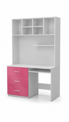 Schreifdësch Héichglanz Rosa Dësch Kannerzëmmer Jugendzëmmer Meedercher Dëscher Nei