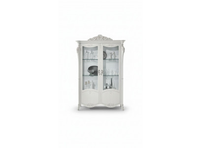 Vitrine Wäiss Glasschaf Design Klassesch Schaf Luxus Holz Miwwelen Vitrinnen Nei